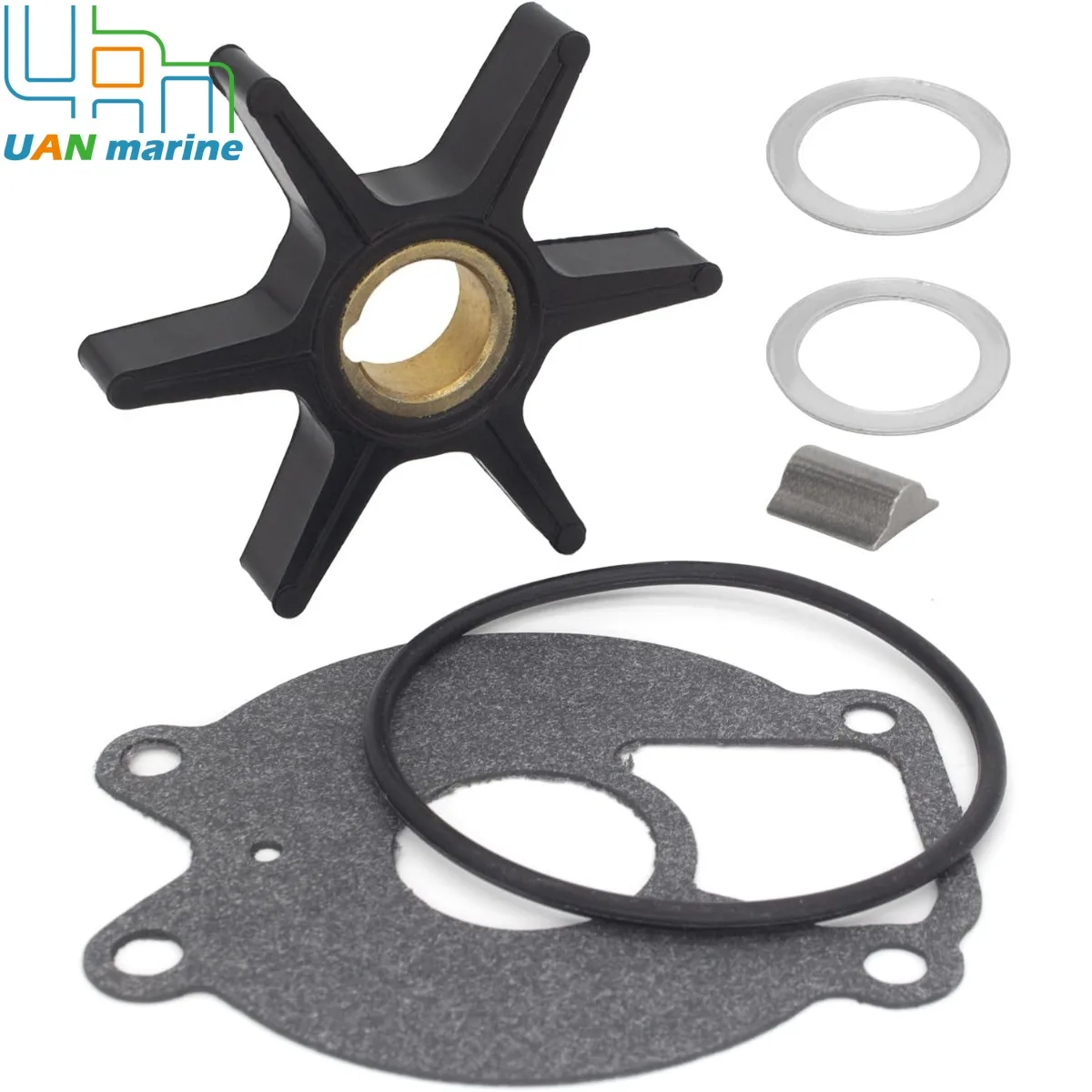

47-8508910 Outboard Water Pump Impeller Kit with Key and Gasket for Mercury Marine 13.5 15 18 25 HP 47-850893 47-8M0027792