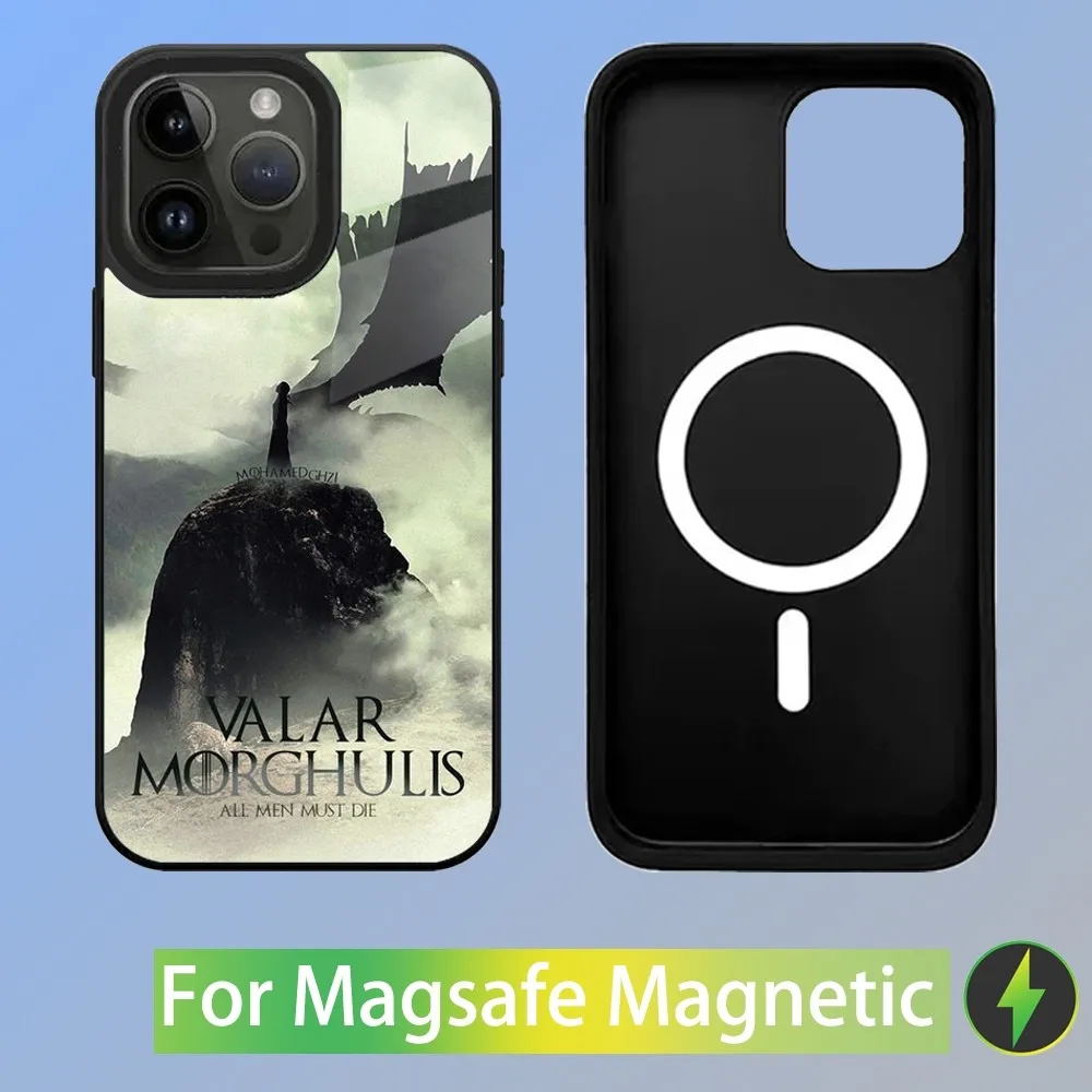 Valar Morghulis Phone Case For iPhone 16,15,14,13,12,11,Plus,Pro,Max Mini Magsafe Magnetic Wireless Charging