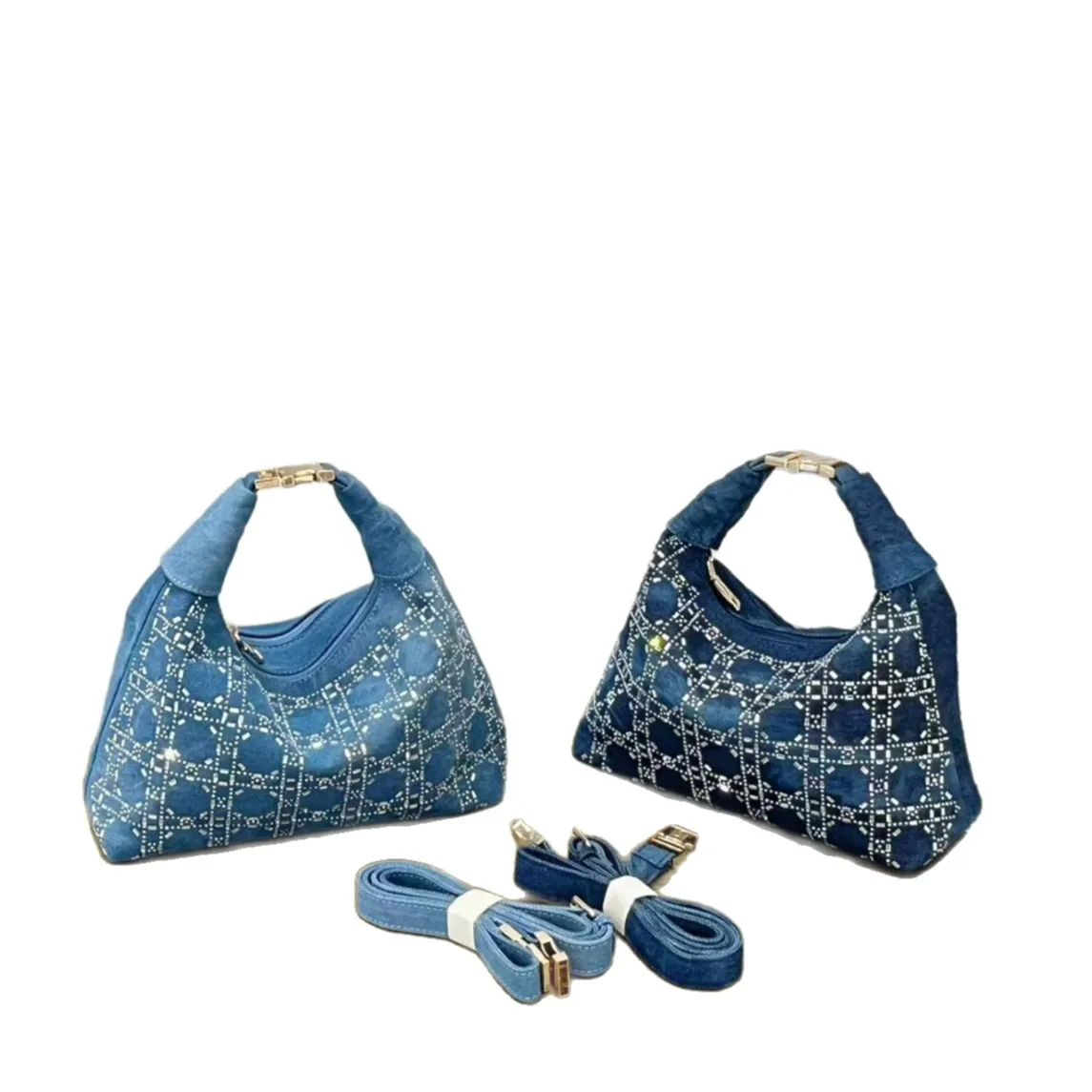 2025 جديد حمل حقيبة دلو حقيبة يد المرأة حقائب الدنيم الأزرق حقيبة كتف نسائية Bolso مصمم حقائب جانبية فاخرة