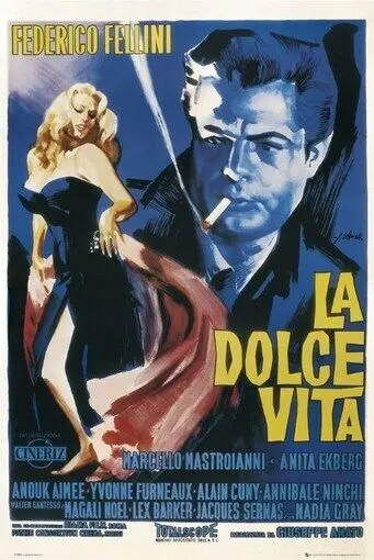 LA DOLCE VITA MOVIE POSTER Marcello Mastroianni 24x36