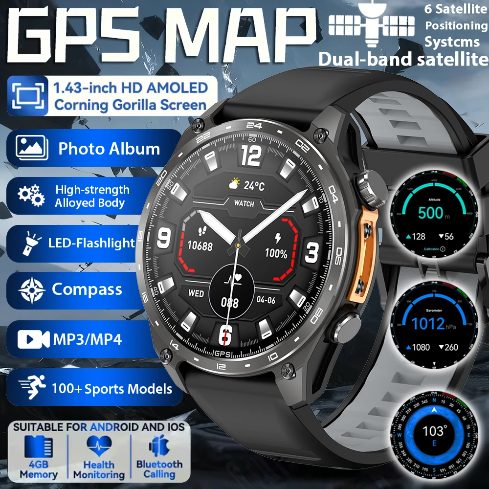 

Новые умные часы T-Rex3 Ultra с 4 ГБ памяти, GPS, офлайн-картами, AMOLED-дисплеем 1,43 дюйма, водонепроницаемостью 3ATM, быстрой зарядкой, функциями фитнеса и звонков