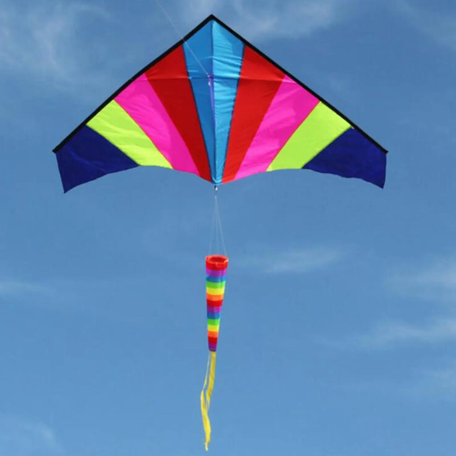 AngiDelta-Manche à vent cerf-volant avec ficelle, jouet de jardin vif, extérieur