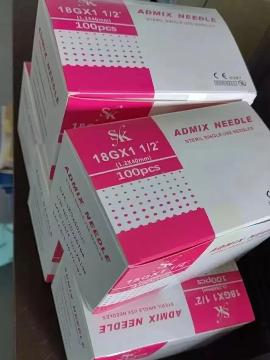 100pcs 18G Sterile Single Use Surgical Needles Economy Pack for Medical Subcision Procedures