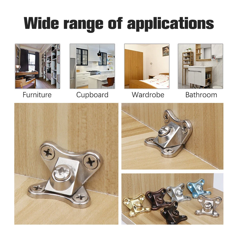 Aluminum Alloy Corner Brackets Screws Butterfly L-shaped Support Connector Removable Fasteners Corner Code Right Angle Bracket