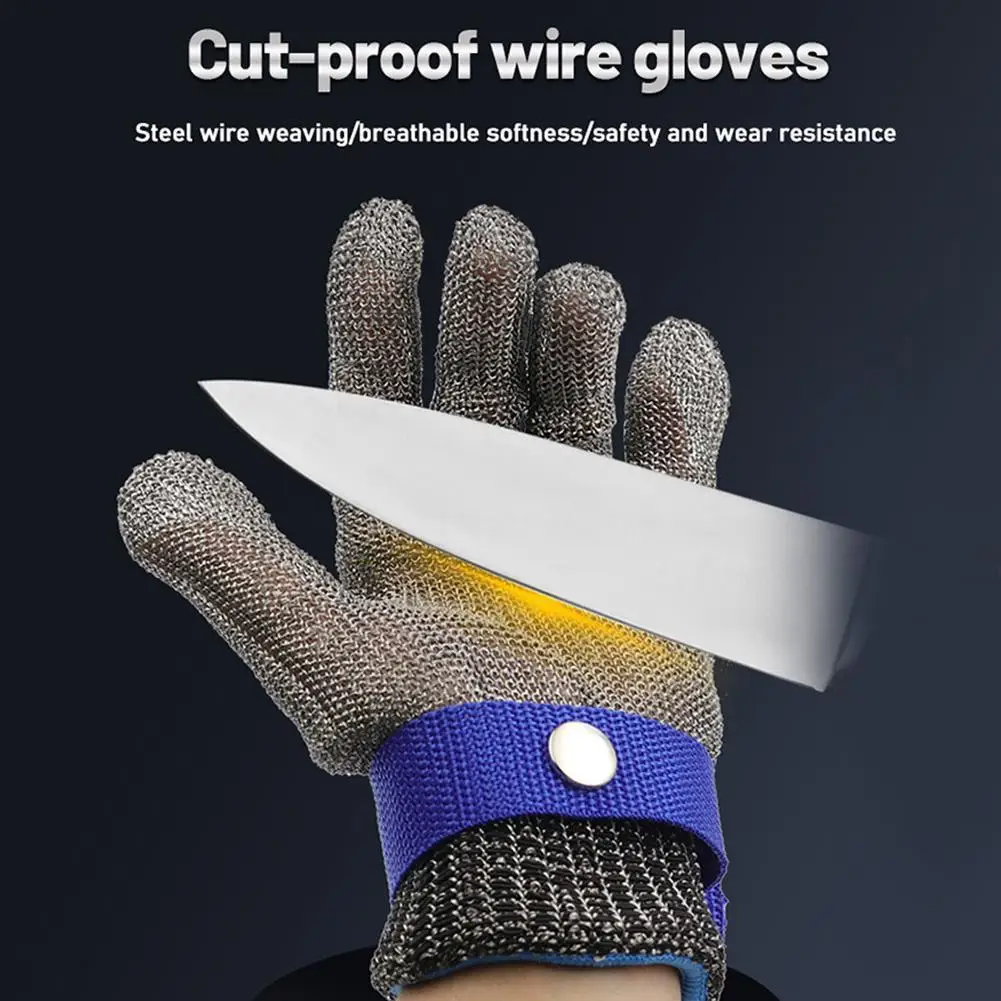

Food Grade A9 Cut Resistant Gloves Stainless Steel Mesh Metal for Kitchen Cooking Butcher Meat Cutting Oyster Shucking