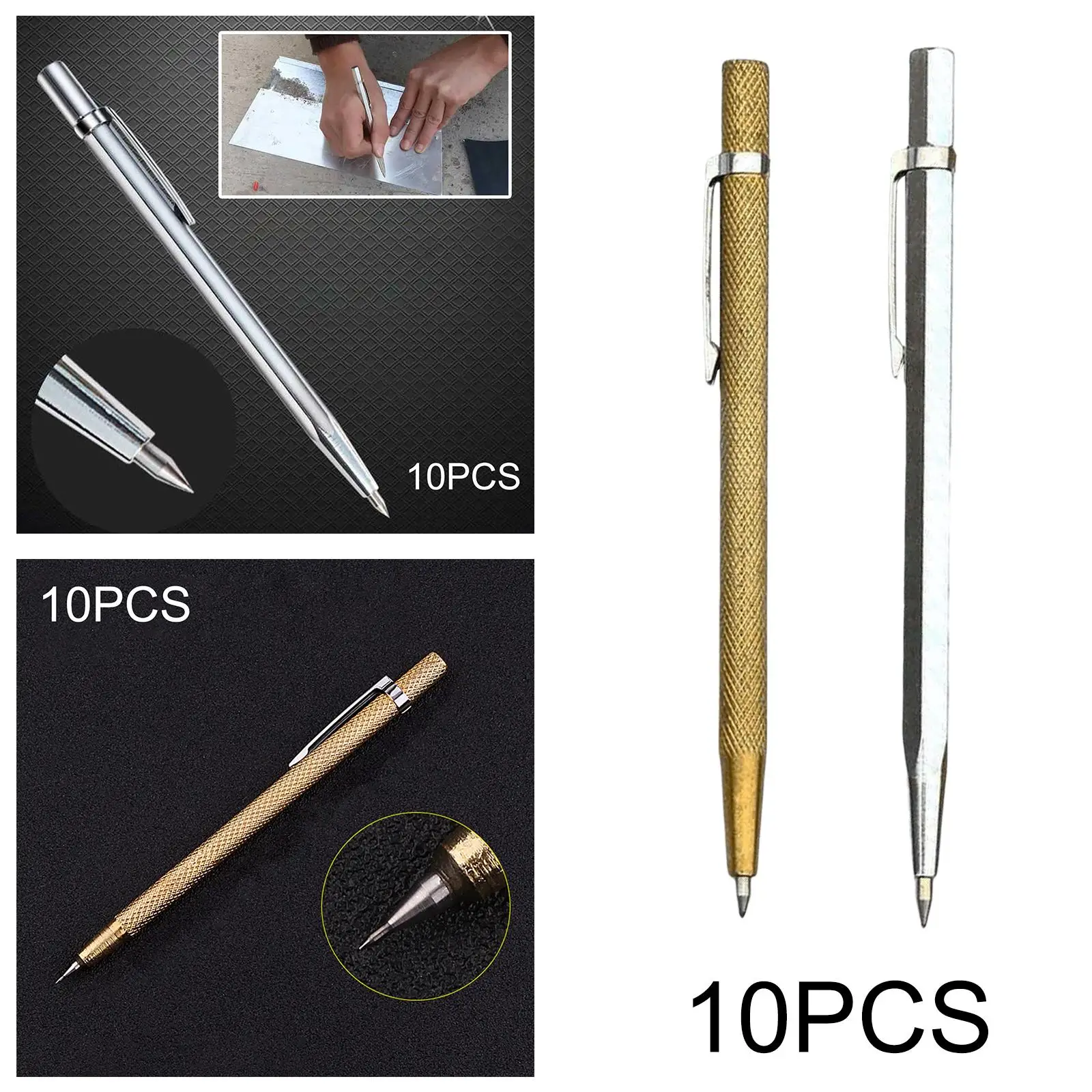 10x Marker Lettering Pen Construction Marker Tools Scribing Tool