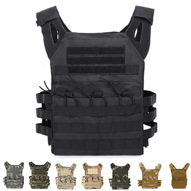 

Bullet Proof Vest Hunting Tactical Vest Military Molle Plate Carrier Magazine Airsoft Paintball CS Outdoor Protective