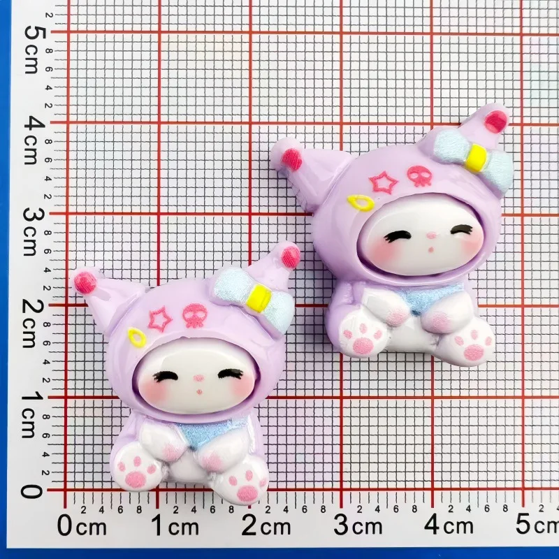 24/120PCS Cartoon Sanrio DIY resin accessories, cream glue hair clip, phone case, refrigerator storage box, patch decoration