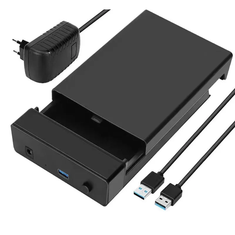 External HDD Case 2.5/3.5 Inch SSD External Hard Drive Box Enclosure SATA To USB 3.0 Hard Disk Case Adapter EU Plug Easy To Use