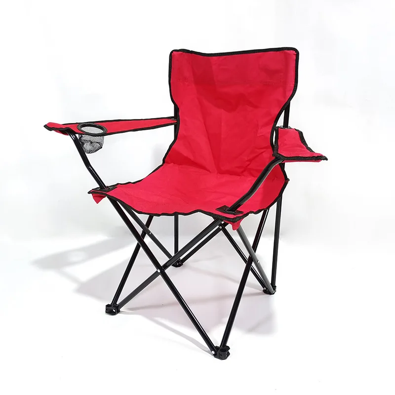 Silla plegable de tela Oxford 600D para exteriores, respaldo con reposabrazos para acampar, hacer bocetos artísticos, pescar, playa, novedad