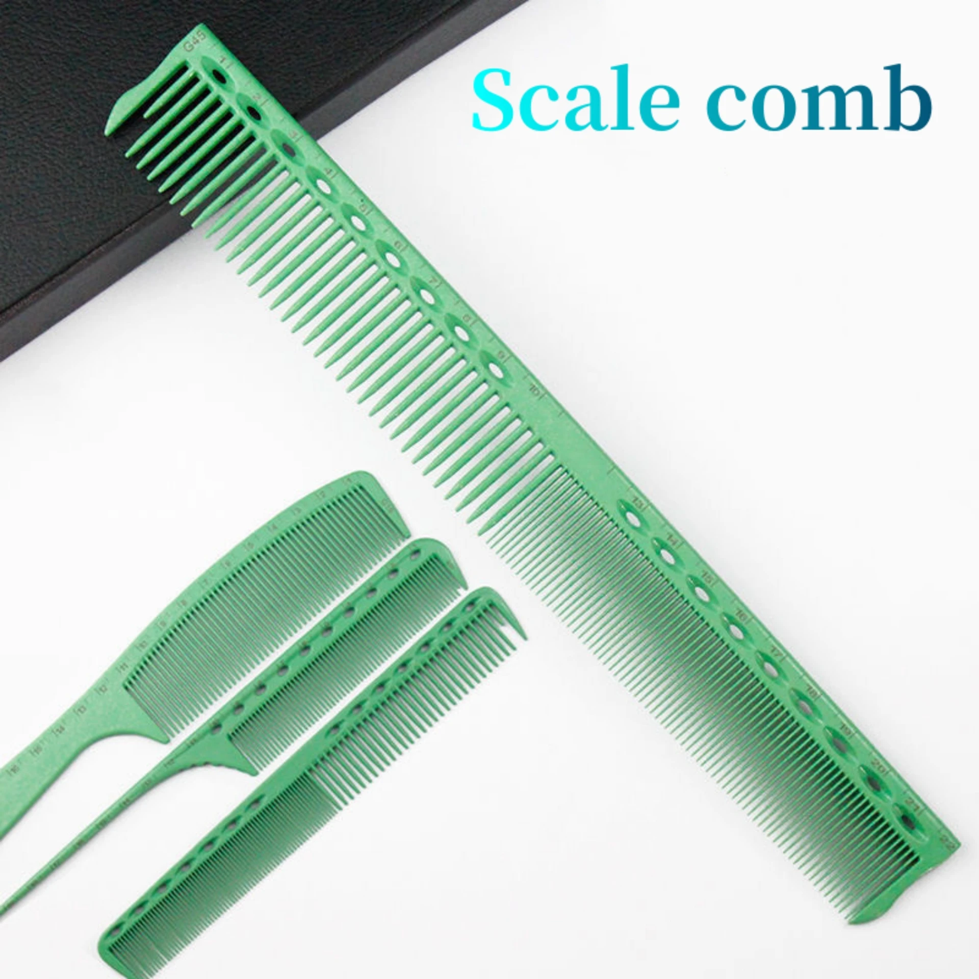 1PC Laser Scale Hair Comb Blue Green Red Professional Hairdressing Comb Hair Brushes Salon Hair Cutting Styling Tools Y0410