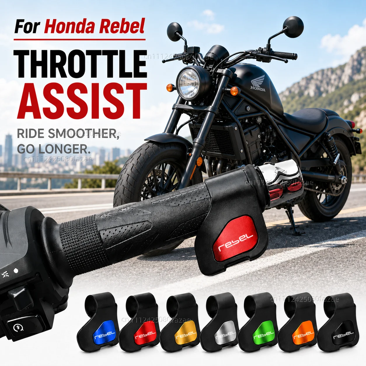 

For Honda Rebel 300 Rebel 500 CMX Rebel300 Rebel500 Motorcycle Throttle Assistant Clip Labor Saver Acceleration Labor-saving CNC