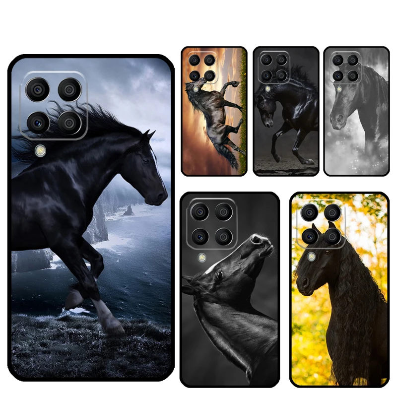 The Running Black Horse For Samsung Galaxy M20 M06 M16 M12 M13 M14 M15 M35 M55 M34 M54 M33 M53 M21 M31 M32 M52 Case