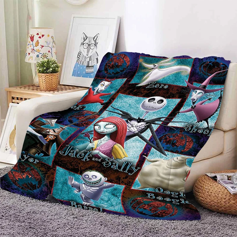 

Nap Blanket Sofa Winter King Size B-Nightmares Before Christmas Warm Bed Fleece Custom Fluffy Soft Blankets Microfiber Bedding