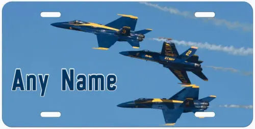 Blue Angels Fighter Personalized Novelty Car Auto License Plate Any Name Aluminum