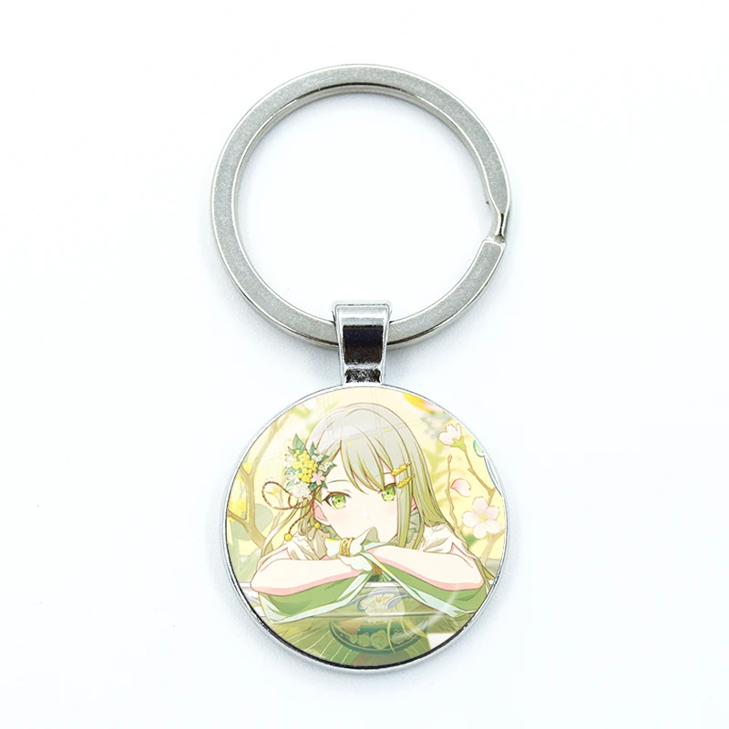 Project SEKAI Anime Hinomori Shiho Leo/Need Keychain Glass Cabochon KeyRing Bag Car Key Chain Ring Holder Charms Jewelry Gifts