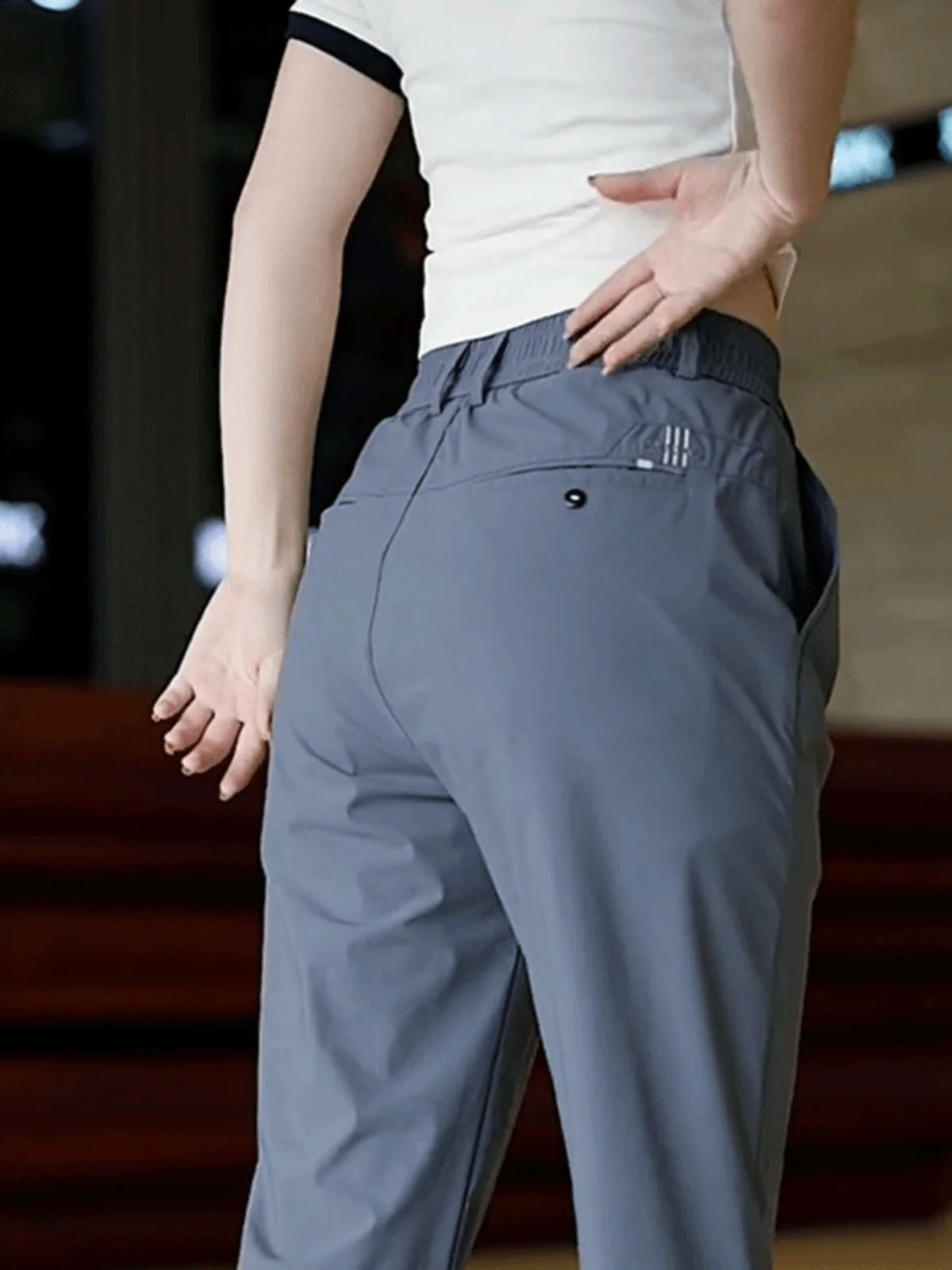 Plones largos de pierna recta informs de negocios para hombre de principios de otoño sensación fresca de moda Color só...