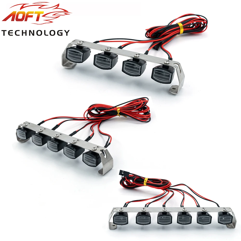 

Aluminium Remote Control Car Roof Headlights for 1/10 RC Car Traxxas TRX-4 Trx4 Axial SCX10 90046 RC4WD D90 KM2 Upgrade Kit