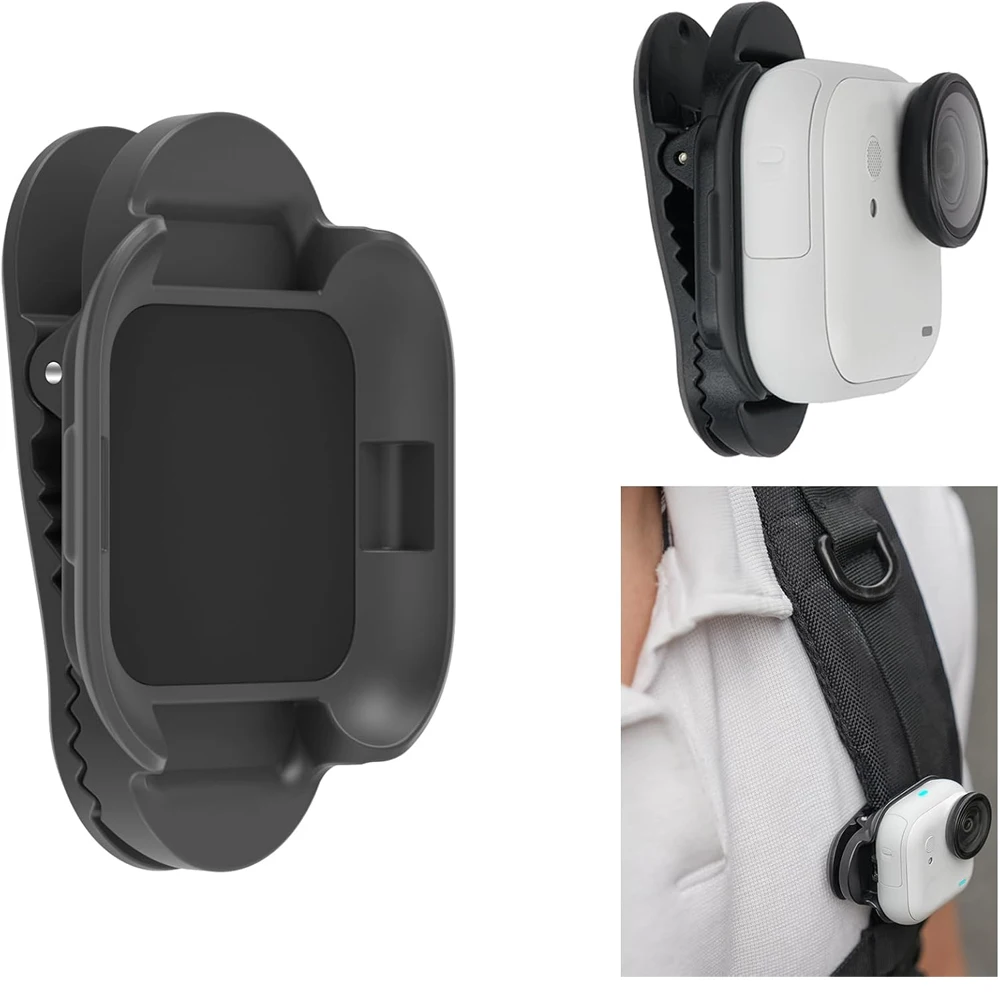 

Backpack Clip for Insta360 GO Ultra, Magnetic Quick Release Mount Stand Strong Grip Clip Hat Shoulder Strap Holder for Camera