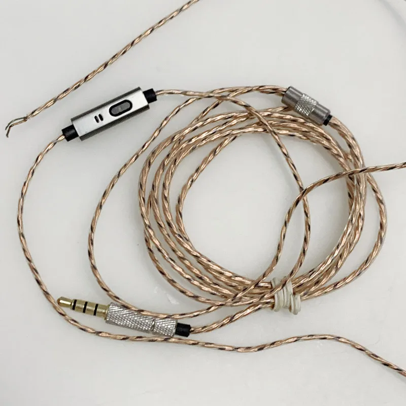 سلك سماعة أذن DIY مع ميكروفون 1 قطعة