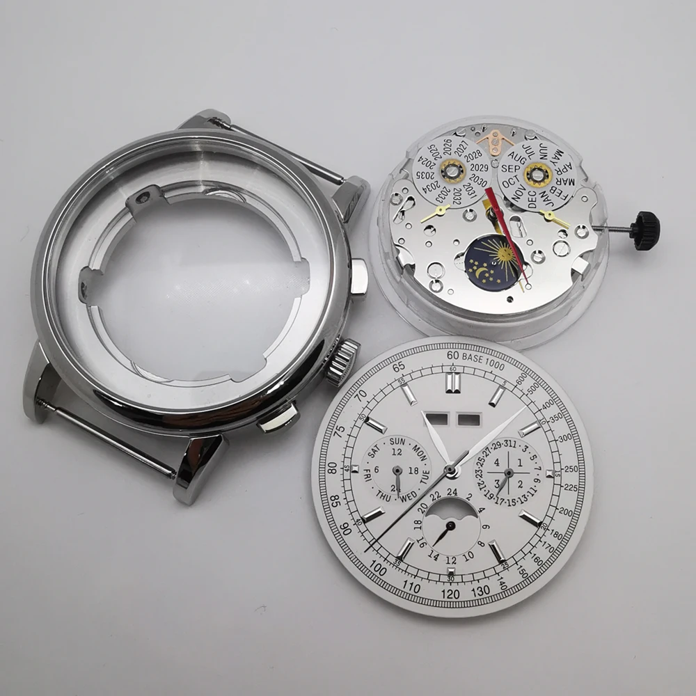 【セール中】42mm メンズ時計ケースダイヤル針 ST1655 自動巻きムーブメント付き