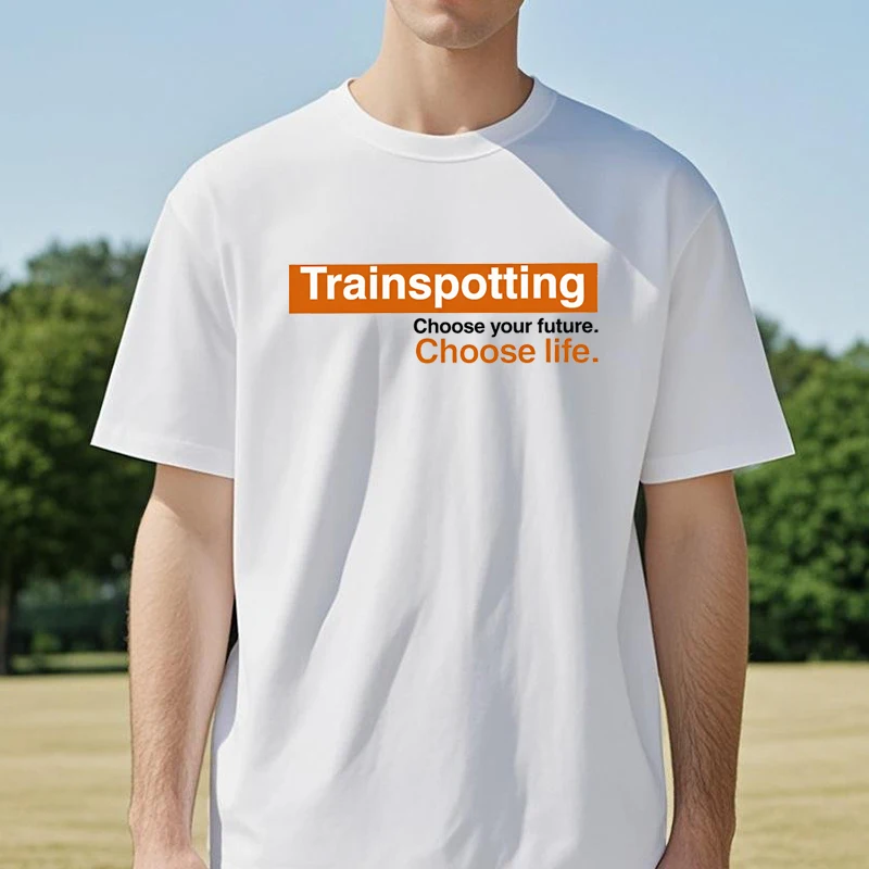 

Trainspotting Vintage T-shirt Movie Choose Life 90's 80's Men T Shirt Womens Tops Round Neck tshirt summer Street Short tees