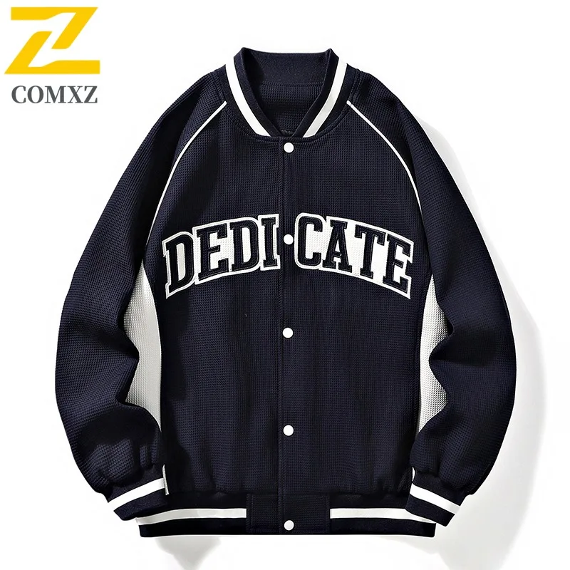 

COMXZ 2025 New Hong Kong Style Baseball Jacket Men Autumn Ins Trendy Waterproof and Windproof Outerwear Lightweight Windbreaker