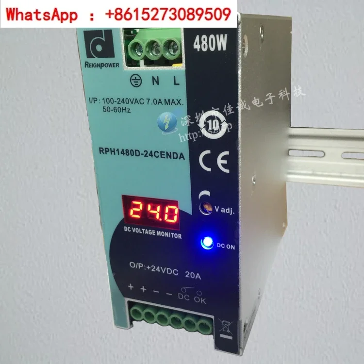 Original genuine Taiwan Ang Ding RPH1480D-24CENDA rail type switch power supply 480W24V