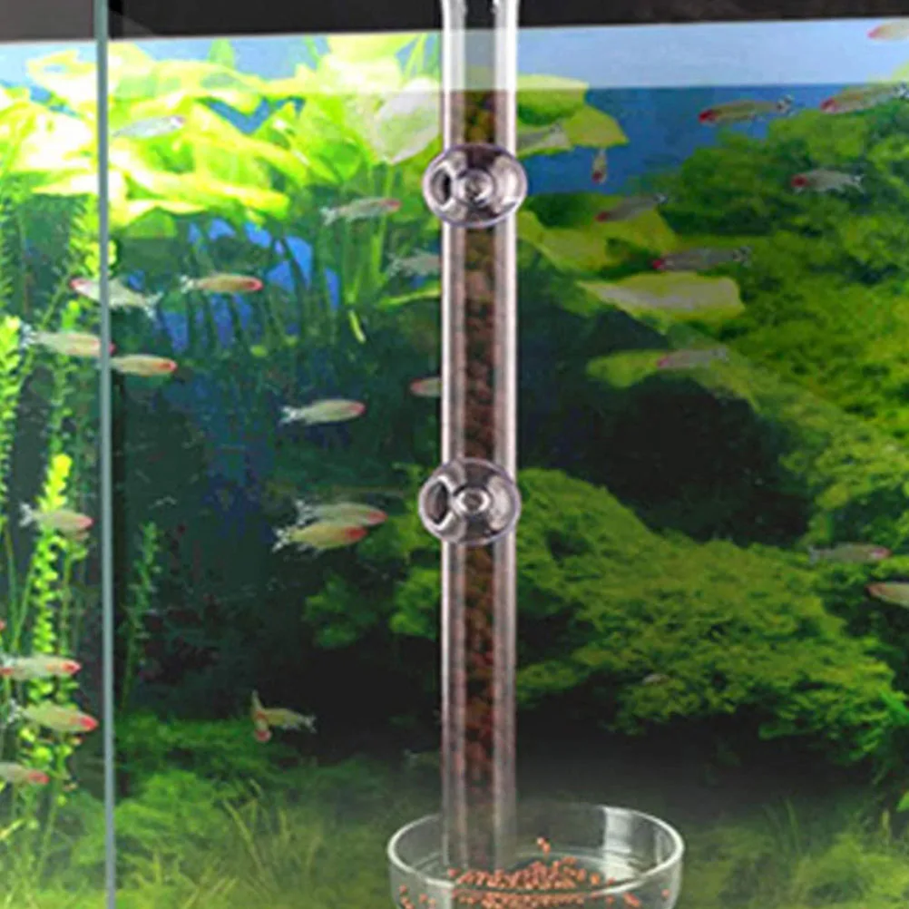 

Feeding Tube Aquarium Accessories Rod Fish Tank Feeder Rings Shrimp Pole Transparent Clear Tray Column Vacation