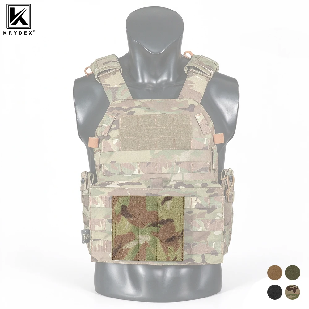 KRYDEX Tactical Molle Hook & Loop Adapter Panel 6*5.7 Inch Vest Mounting Platform For Attching ID Patches EDC Tool Bag Pouch