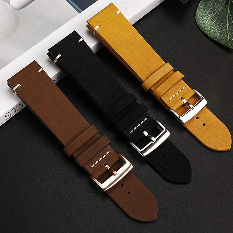 

19mm 20mm 22mm matte genuine leather strap for Mido M040.407.16 bracelet universal High Quality Calfskin Watchband Black /Brown