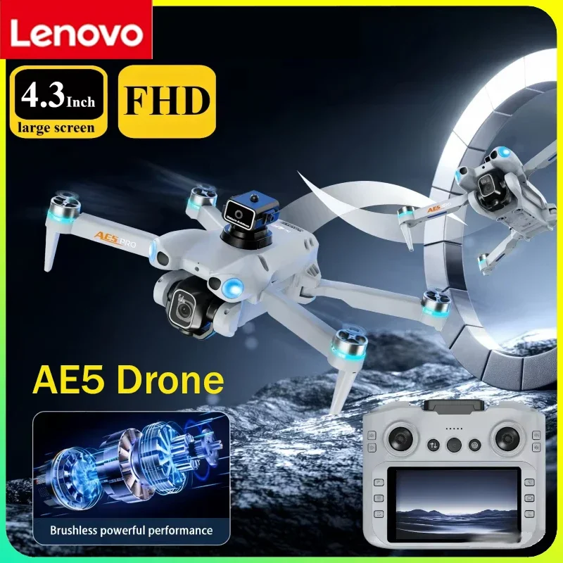2026 New Lenovo AE5 Foldable Drone, Brushless Power, 4K 8K HD Camera, WIFI, Screen Control, RC Quadcopter for Aerial Shooting