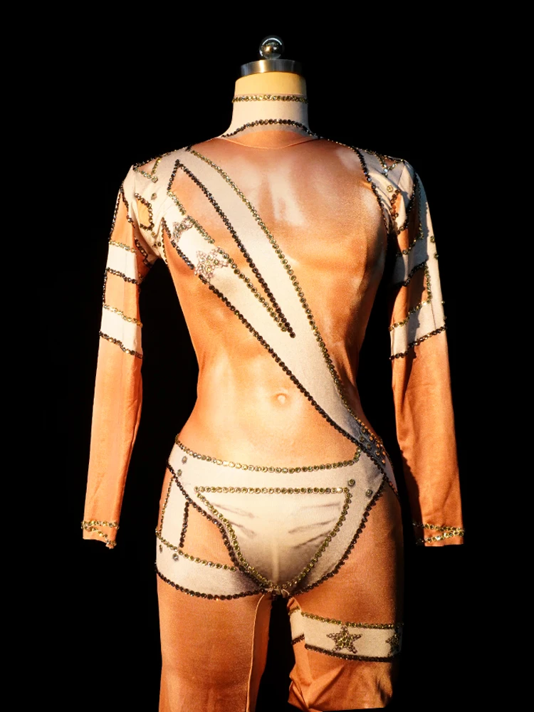 

Halloween 3d Party Muscle Printed Jumpsuit Elastic Human Anatomy Body Bodysuit Cosplay Costume Pole Dancing Stage Singer Catsuit