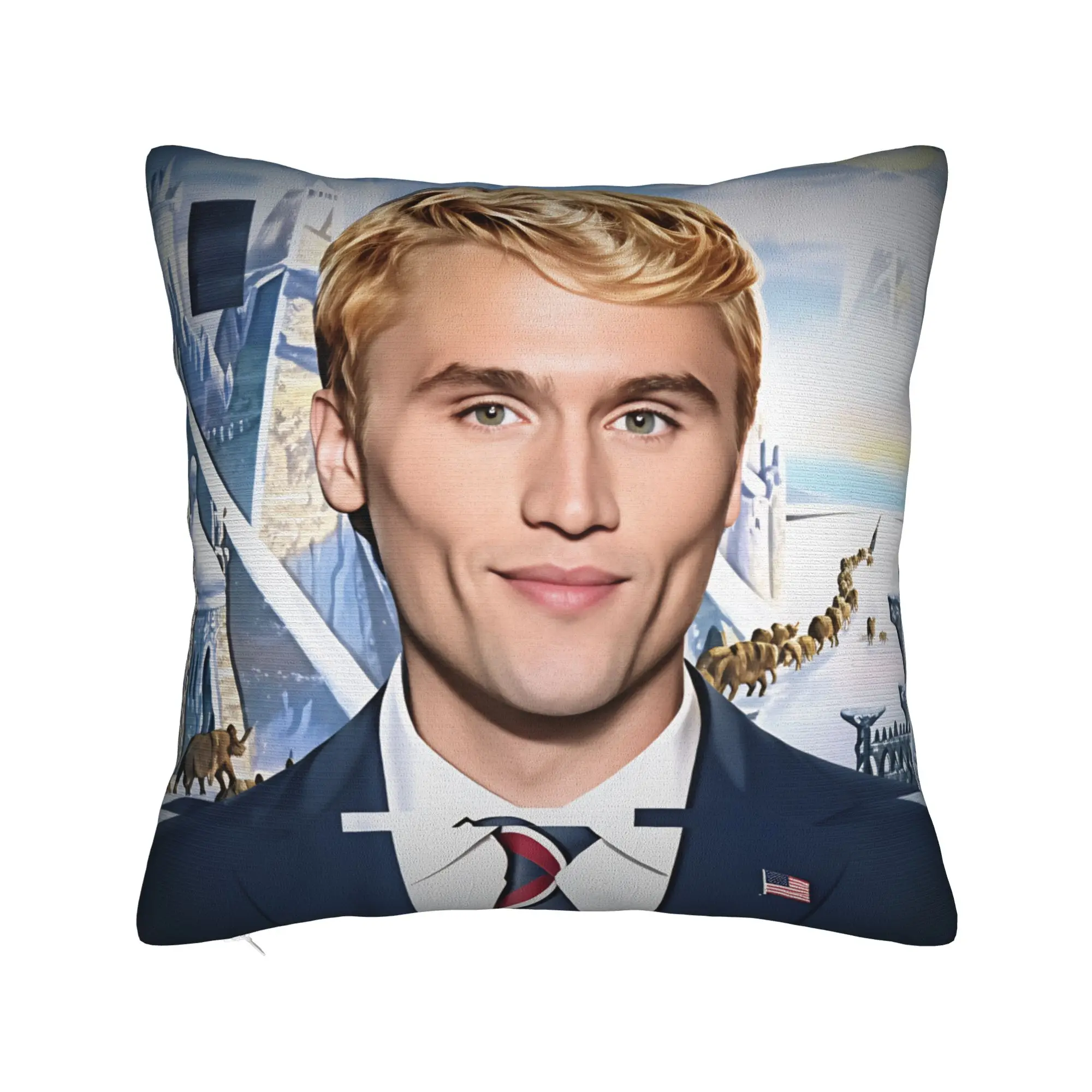 Charlie Kirk Angelic Advocate Pillowcases  Retro Trendy Pillow Case For Couch Sofa Bedroom Graphic Pillow Cover