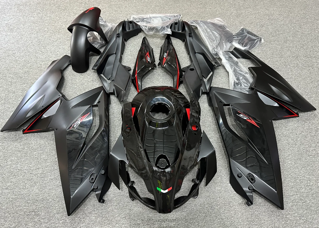 Spritzguss Neue ABS Vollverkleidung Kit Passend für Aprilia RS 125 2006 2007 2008 2009 2010 2011 Karosserie-Set Maßgefertigt Schwarz