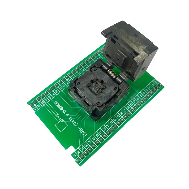 

QFN48 Burning Base Read-write Fixture Aging Socket MCU Burning Base 0.4-6 * 6