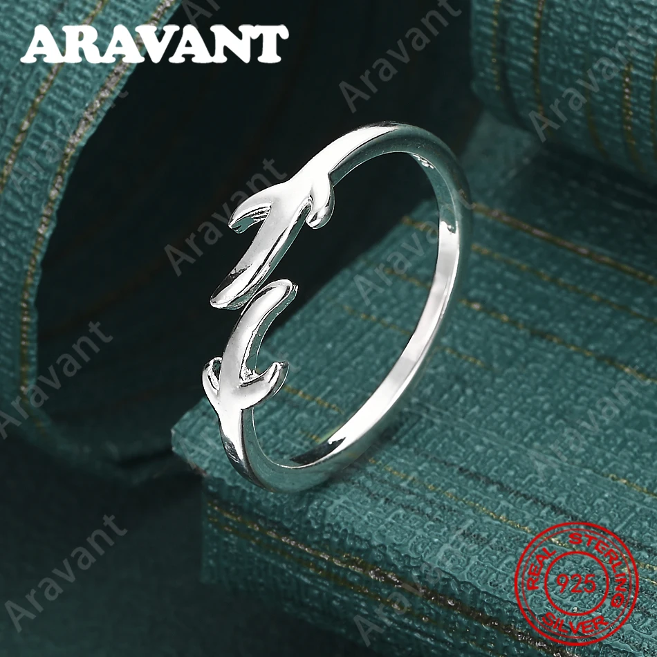 925 Sterling Silver Willow Adjustable Opening Ring, Women'S Commuter Accessory, Christmas Gift Jewelry