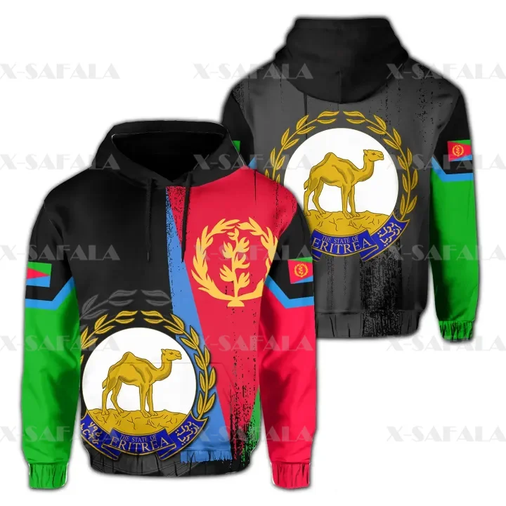 

ERITREA With Coat Of Arms Country 3D Print Zipper Hoodie Man Female Pullover Sweatshirt Hooded Jersey Tracksuits Casual-9