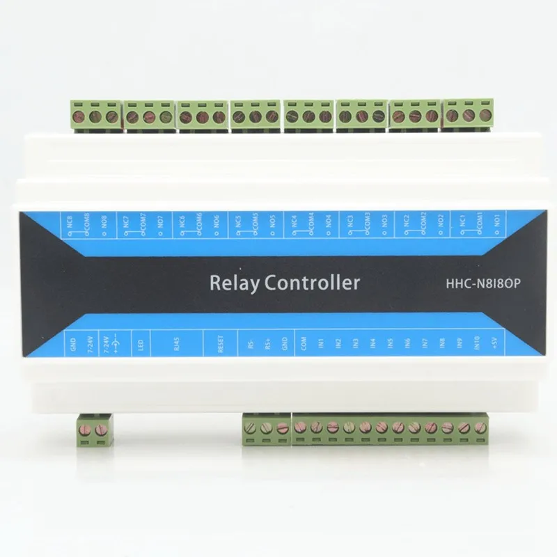 Imagem -02 - Módulo de Relé de Rede ip Ethernet Industrial Canais Dispositivo de Controle Remoto Ethernet para Rs485 Relé Biestável Modbus Tcp