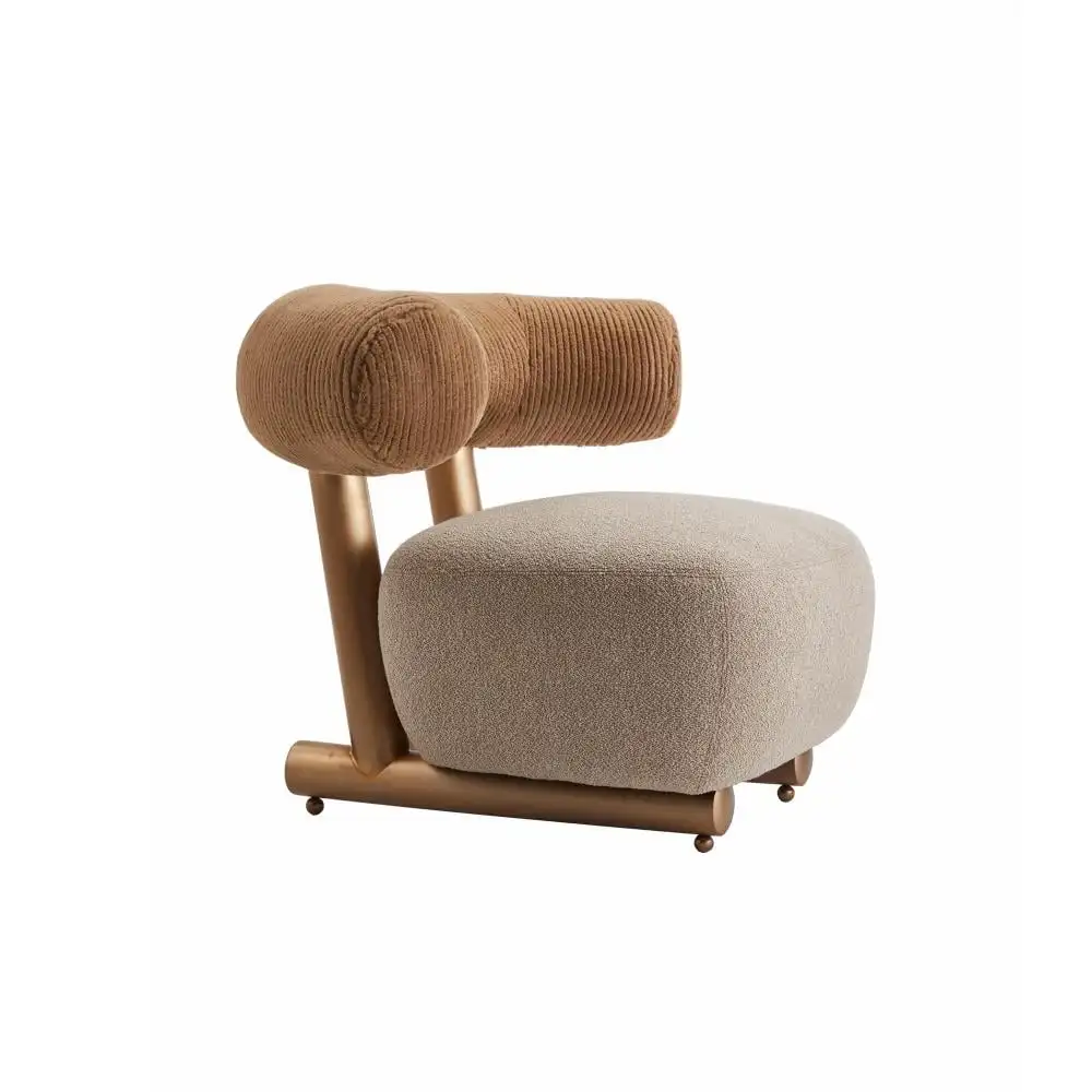 

Italian Nordic Modern Art Luxury Velvet Fabric Single Leisure Sofa Chair Living Room Furniture