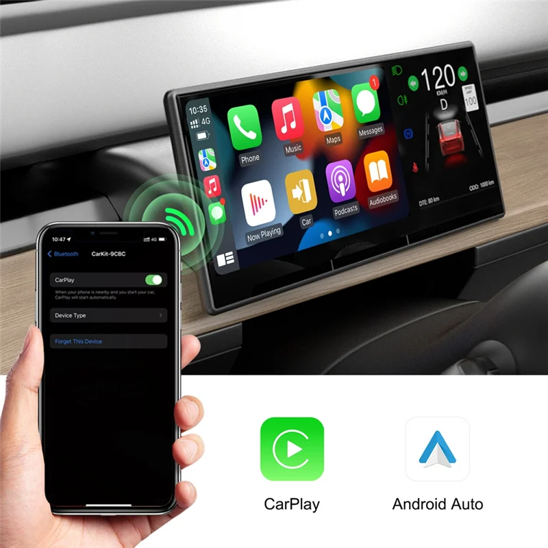 

Head Up Display For Tesla Model 3/Y, 9Inch Screen Black ABS HUD Carplay Android Auto Car Dashboard Instrument Accessories,B
