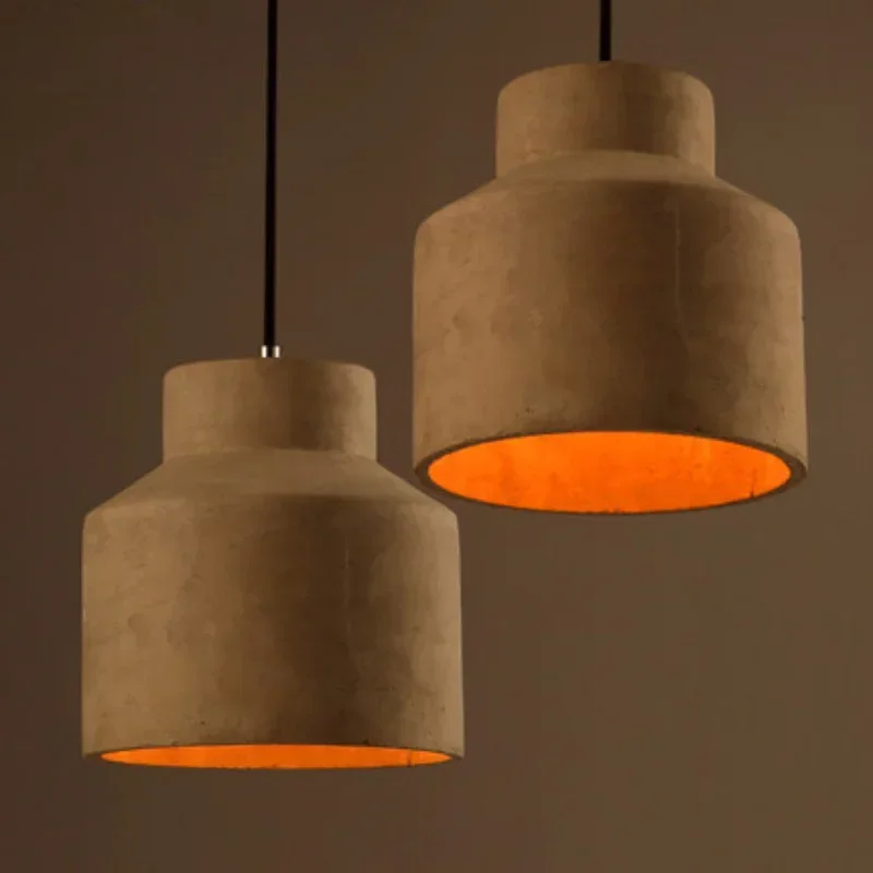 

Contracted Nordic Style Pendant Light Creative Cement Pendant Lamp Personality Retro Light Coffee Shop Art Deco Lighting