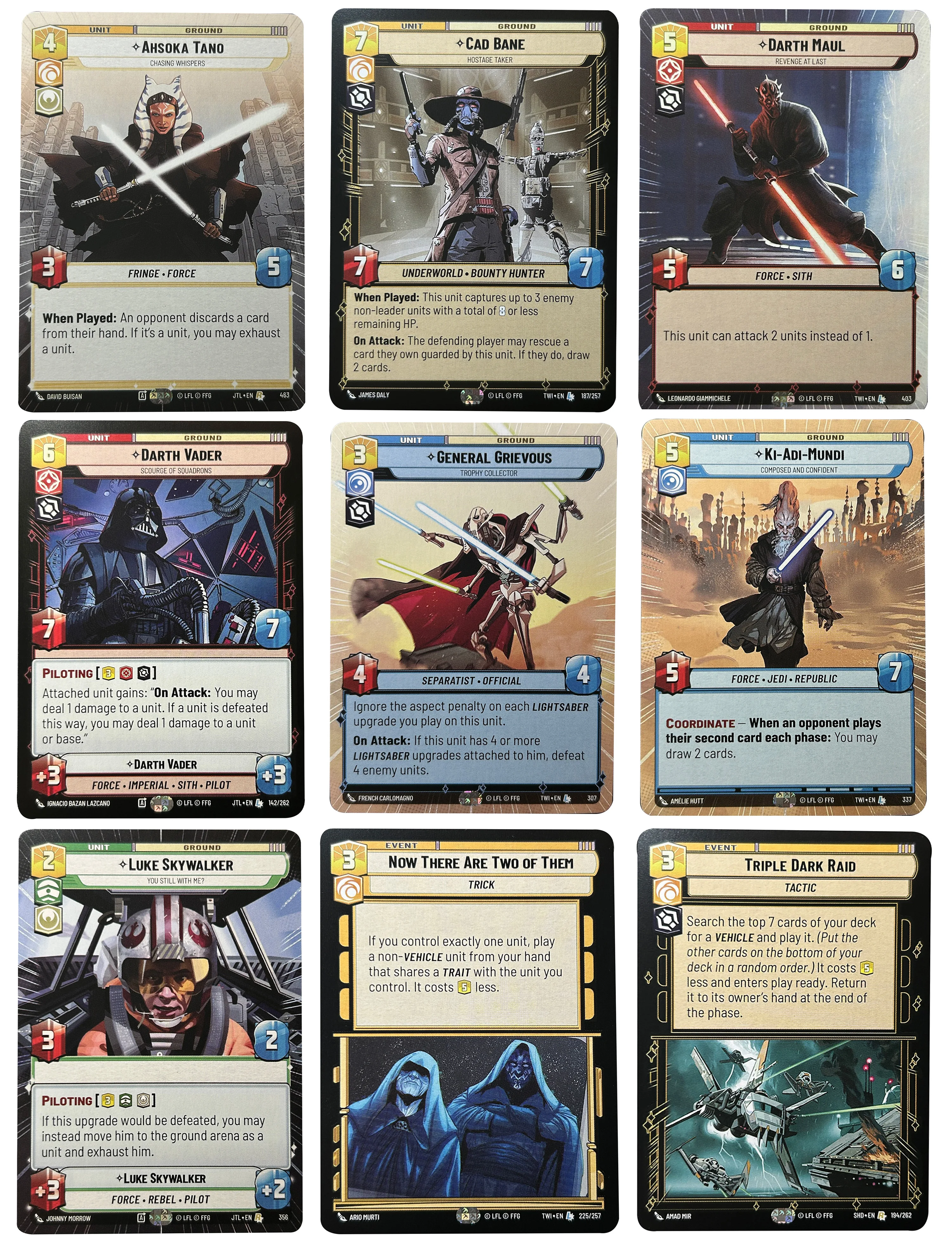 Regular Star W Personalizado Ahsoka Tano Darth Vader Devastartor Proxy General Grievous Luky Skywalker Ahora Ter y más Tarjetas Engliah