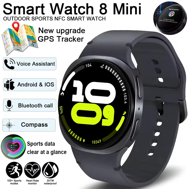 2026 New Watch 8 Mini GPS Track Smart Watch For Men Women Map Navigation Fitness Tracker IP68 Waterproof Compass Call Smartwatch
