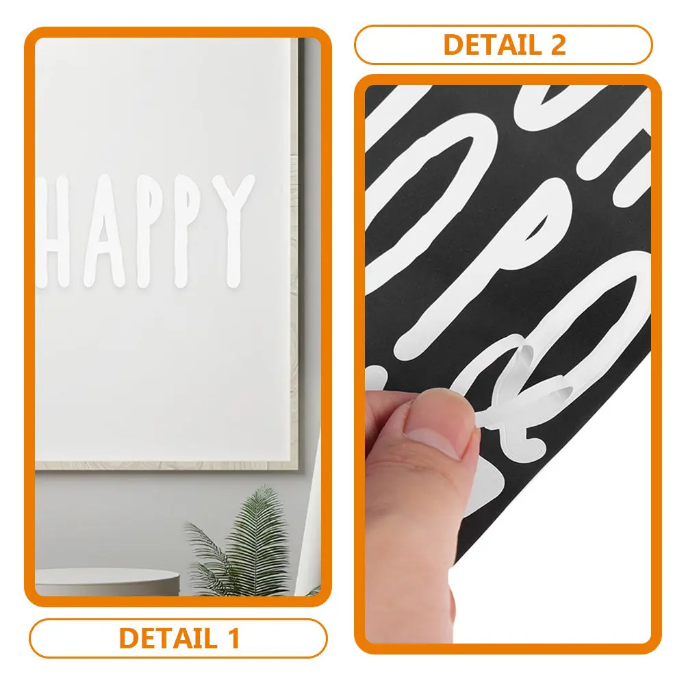 6Sheets Vinyl Letter Decals Removable No Residue Self Adhesive Alphabet Stickers for Mailbox Doors Windows Computers Crafts