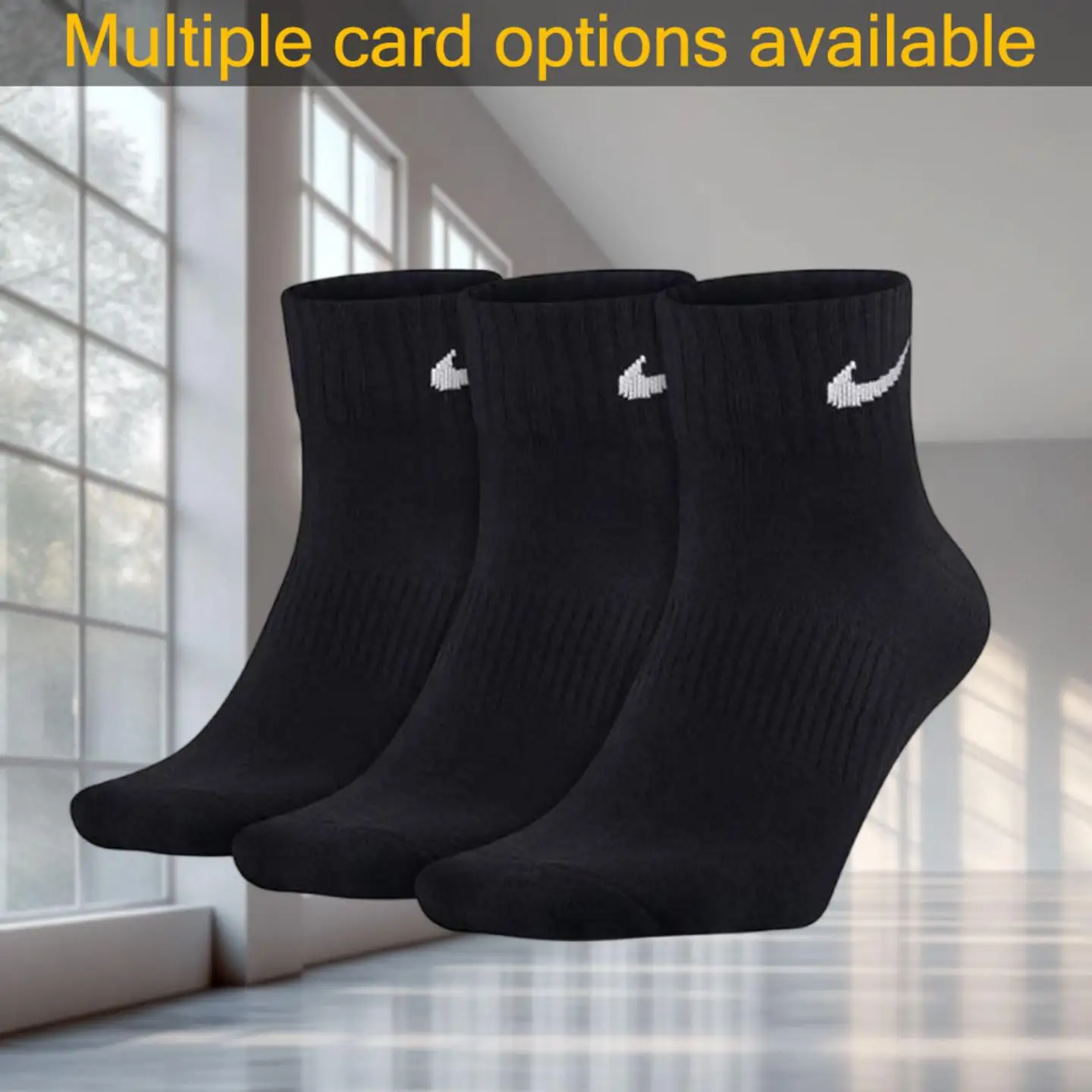 

Nike Unisex Knee-high socks Multi-pair pack Performance Socks Cushioned Athletic Long Sports Socks SX7667-010