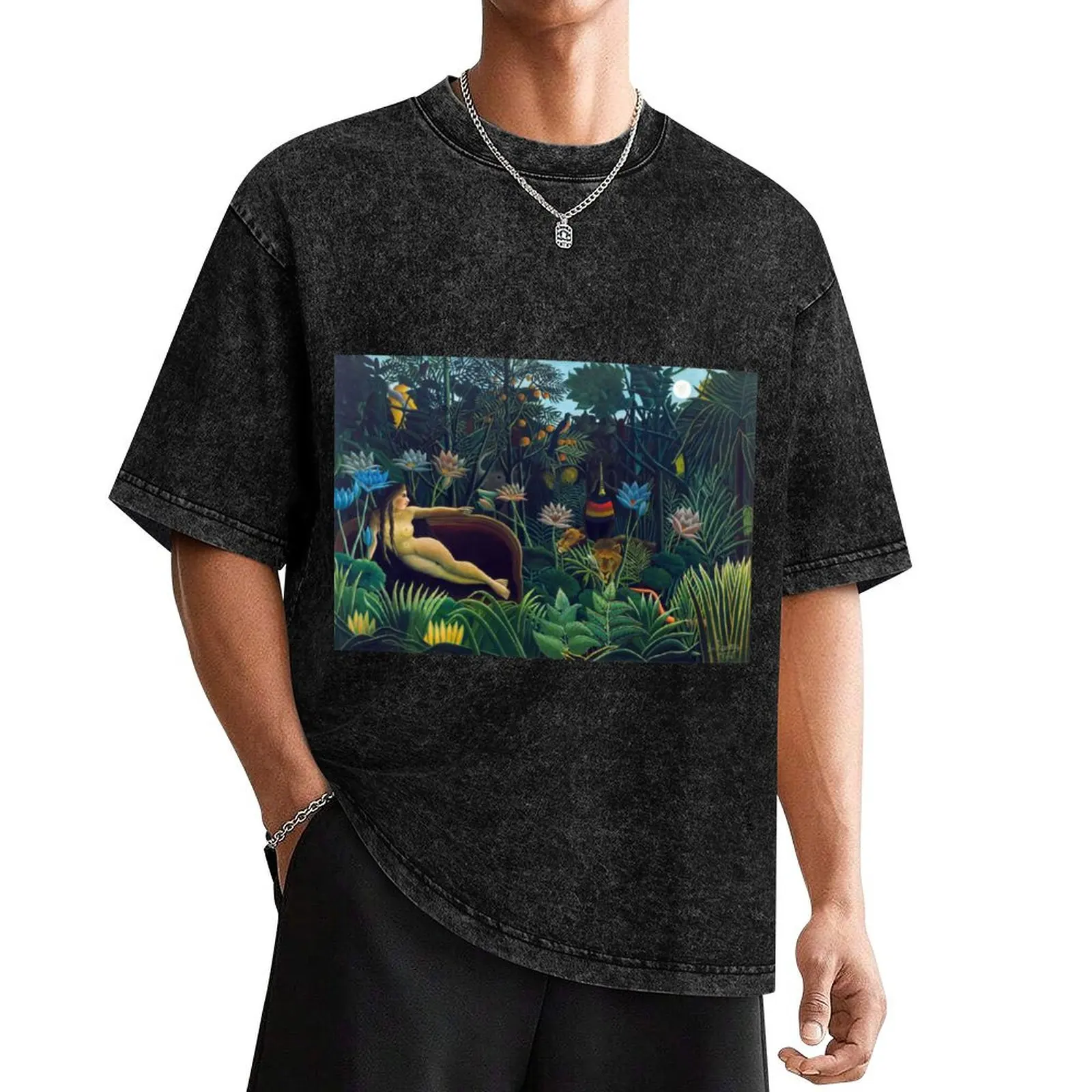 Henri Rousseau - The Dream / Le Reve T-Shirt vintage luxury designer Anime t-shirt mens workout shirts