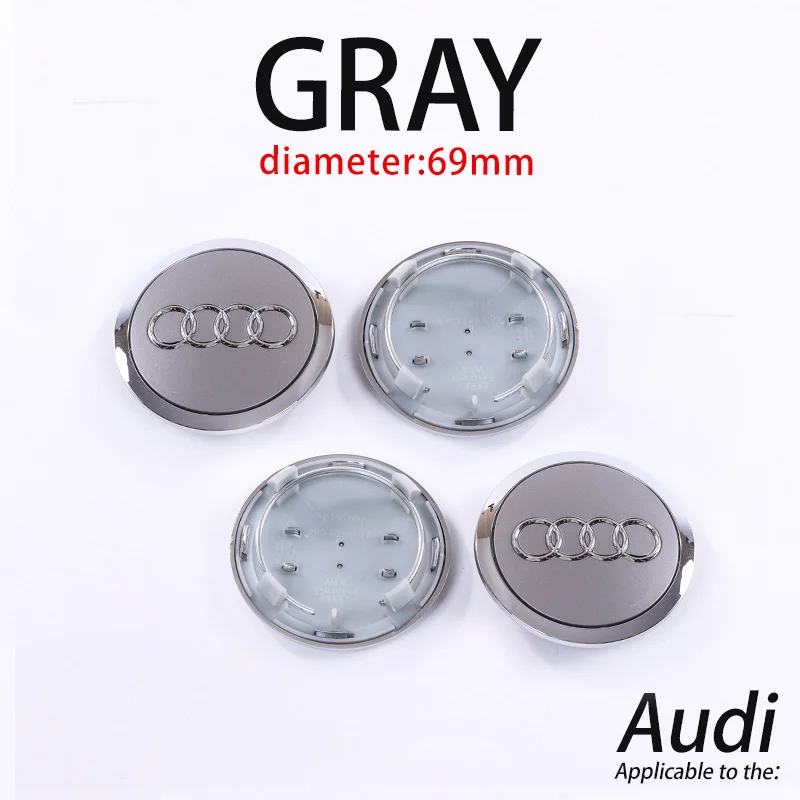 Car Styling Wheel Center Cap Hub Covers Badge For Audi A3 A4 A5 A6 A7 A8 Q5 Q7 RS 60mm 61mm 68mm 69mm 4M0601170 Car Accessories