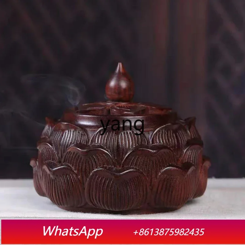 CX retro Chinese zen incense burner solid wood pear incense burner household solid wood ornament