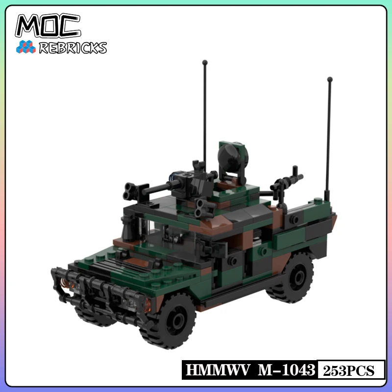 MOC Military Series Bricks Army Hummer M1043 Special Tactical Vehicle Creative Building Block DIY Boy Toy Hobbies Christmas Gift